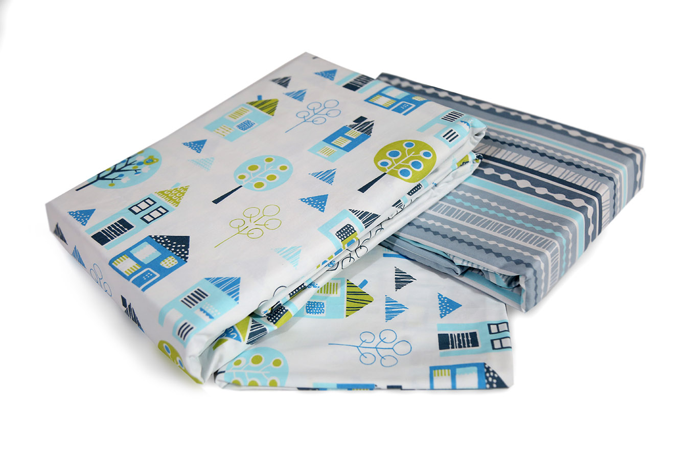 کاور تمام ست یک نفره 90-3 تکه آشیان ملحفه آبی