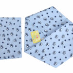 ملحفه نیم ست نوزادی دو تکه بروجرد طرح استلا رنگ آبی