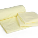 ملحفه نیم ست دو نفره سه تکه عرض 180 بروجرد ساده رنگ لیمویی 111611