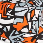 پارچه لباسی پنبه ویسکوز بروجرد عرض 140 طرح کنزو کد 03