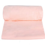 ملحفه نیم ست یک نفره دو تکه عرض 90 بروجرد ساده رنگ گلبهی 111075