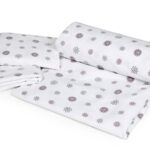 ملحفه نیم ست دو نفره سه تکه عرض 160 بروجرد طرح عاطو 2 رنگ صورتی