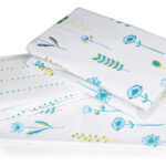 کاور تمام ست یک نفره سه تکه 90 بروجرد طرح اسکارلت 1 رنگ آبی