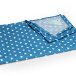 ملحفه روانداز نوزادی بروجرد طرح قلب رنگ سرمه ای