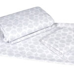 ملحفه نیم ست دو نفره سه تکه عرض 180 بروجرد طرح آماندا رنگ طوسی