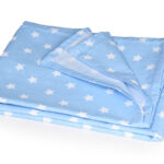 ملحفه روانداز نوزادی بروجرد طرح ستاره رنگ آبی آسمانی