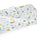 ملحفه روانداز نوزادی بروجرد طرح چیکن رنگ آبی