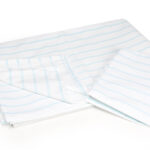 ملحفه نیم ست نوزادی دو تکه بروجرد طرح نیکتا رنگ سبز آبی