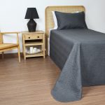 ست روتختی یک نفره دو تکه بروجرد طرح اولتراآدا رنگ طوسی تیره کد 0100