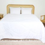 لحاف تک بزرگسال دو نفره 180 بروجرد طرح مات وایت رنگ سفید