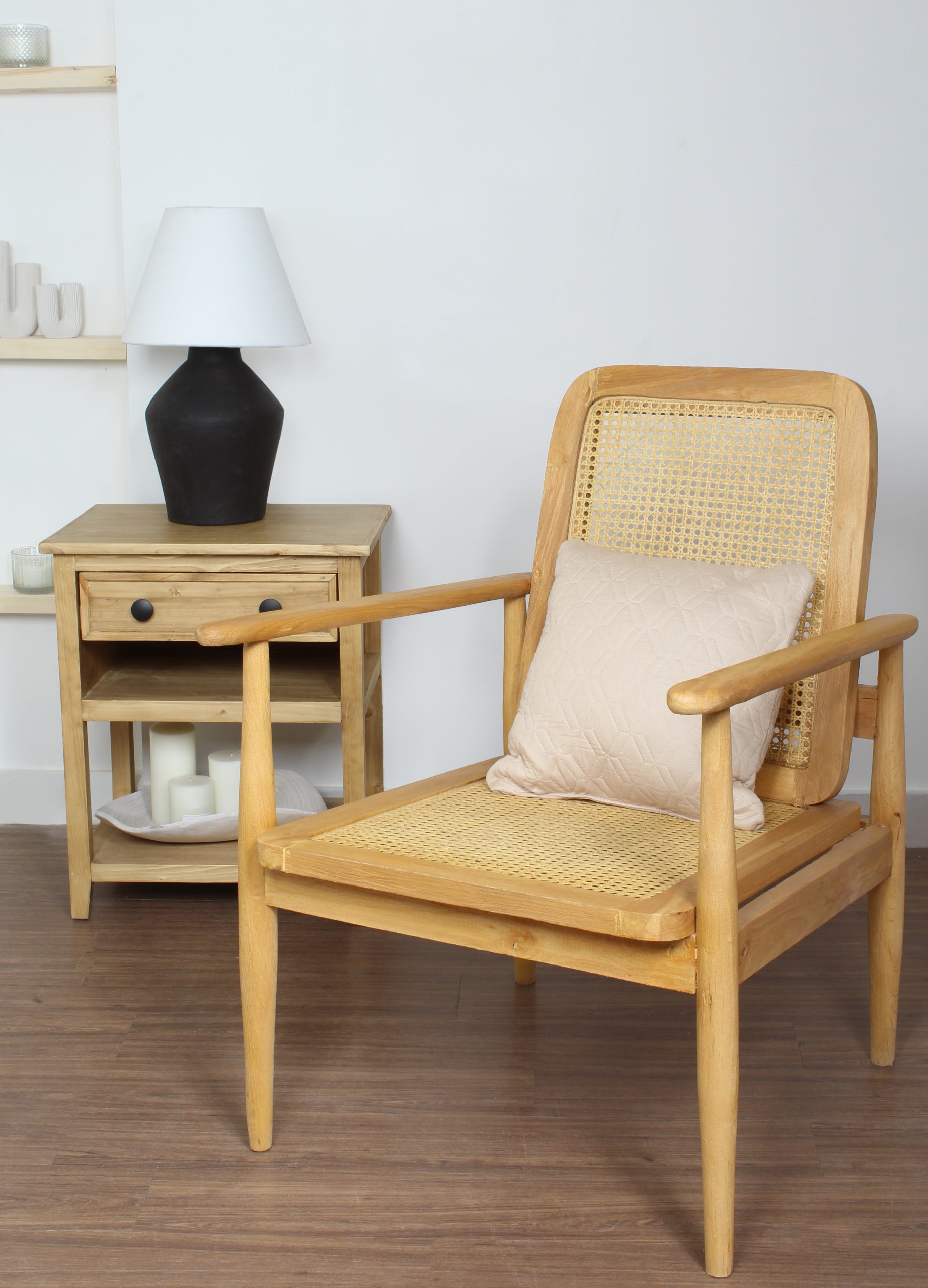Zara teak clearance and rattan chair