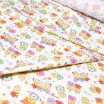 پارچه ملحفه پنبه پلی استر عرض 150 بروجرد طرح مینیون لوکس کد 01