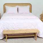 ست لحاف وکاور بزرگسال استار دو نفره هفت تکه بروجرد طرح دیاموند رنگ صورتی روشن