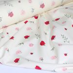 پارچه لباسی پنبه پلی استر ویسکوز عرض 160 بروجرد طرح فلورین رنگ 01