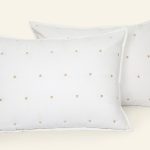 ملحفه روبالشی گلدوزی قاب دار دو تکه 70*50 بروجرد طرح دوخت مایا رنگ خودرنگ