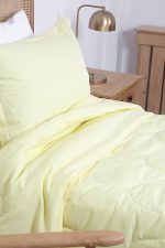 ست لحاف بزرگسال یک نفره سه تکه 90 بروجرد رنگ زرد لیمویی - Image 2