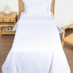 کاور تمام ست یک نفره سه تکه 90 بروجرد طرح سيلور هتلي رنگ سفيد